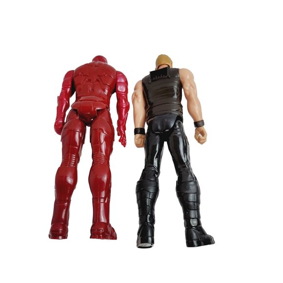 Set of 2 11" Marvel Action Figures | Thor w Eye Patch Ironman in Suit by Hasbro - Picture 2 of 5